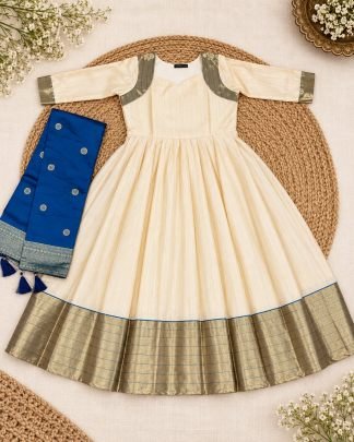 Aadhira Cotton Spun Silk Anarkali Set