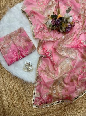 Aadhya Digital Print Tebby Silk Saree