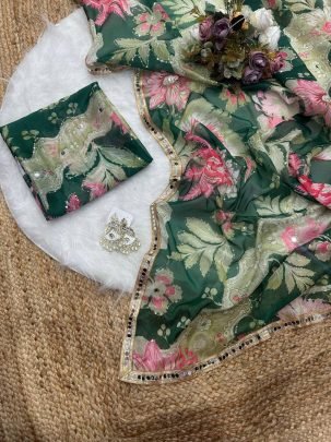 Aadhya Digital Print Tebby Silk Saree