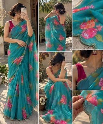 Aarna Digital Floral Georgette Saree