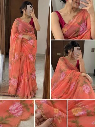 Aarna Digital Floral Georgette Saree