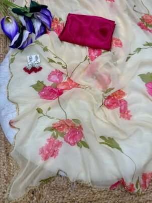 Aarna Digital Floral Georgette Saree