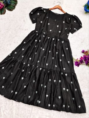 comfortable beautiful Embroidery maxi 