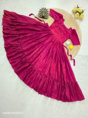 Designer Premium NC Vichitra Hand Work Midi Dress