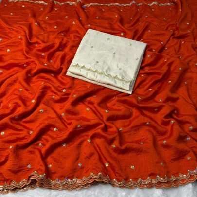 Grand Party Wear Vichitra Silk Saree