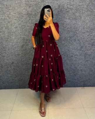 Heart Midi Gown Valentine   s Day Special