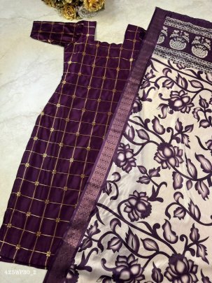 heritage floral kalamkari silk cotton kurti set
