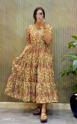 kalamkari flared midi dress
