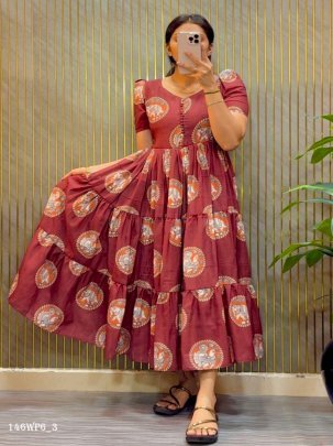 kalamkari pocket midi dress