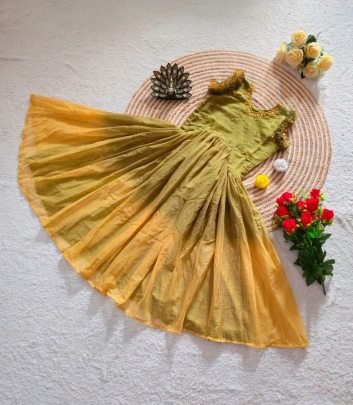 Kota Chex Silk  Gown