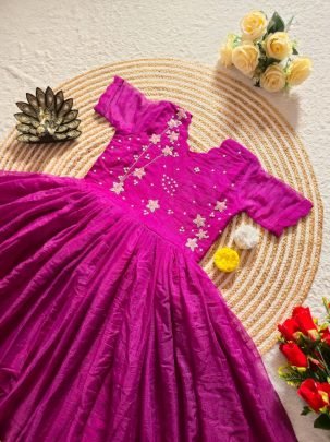 Kota Chex Silk  Gown