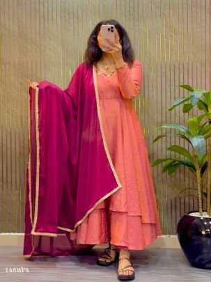 Maggam Tissue Festival Gown