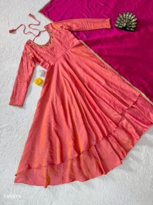 Maggam Tissue Festival Gown