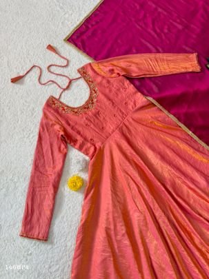 Maggam Tissue Festival Gown