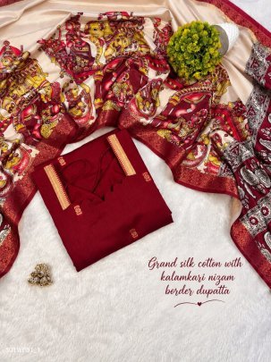 mangalagiri butta silk cotton kalamkari set