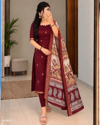 mangalagiri butta silk cotton kalamkari set