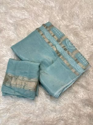 Mishika Pure Mysore Silk Bandhani Pallu Saree