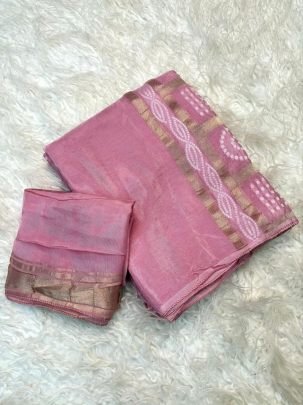 Mishika Pure Mysore Silk Bandhani Pallu Saree