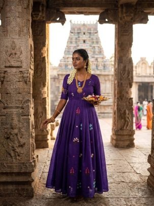 Mull Cotton Embroidered Gown