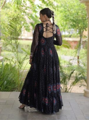 Navrang Kutchi Bandhani Gown