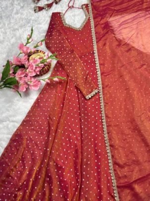 NC Moss Mirror Pearl Work Gown