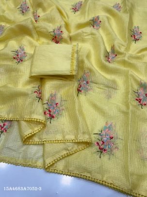 Premium Dola Silk Embroidered Saree