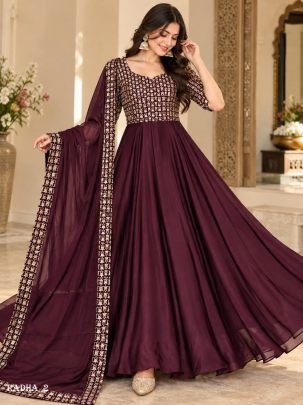 Rangoli Embroidered Anarkali Suit