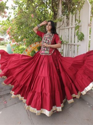 Royal Kutchi Frill Lehenga Choli