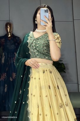 Soft Silk Printed Lehenga Set with Embroidered Dupatta