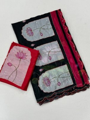 Soft Tebby Silk Digital Floral Print Saree