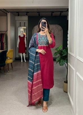 straight cut kurta set