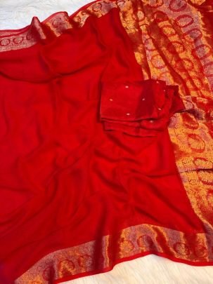 Vamika Jacquard Border Viscose Saree
