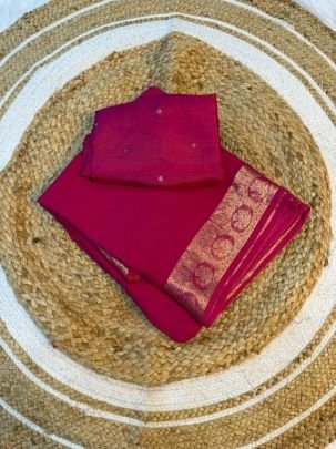 Vamika Jacquard Border Viscose Saree