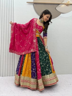 Vintage Embroidery Flair Chaniya Choli